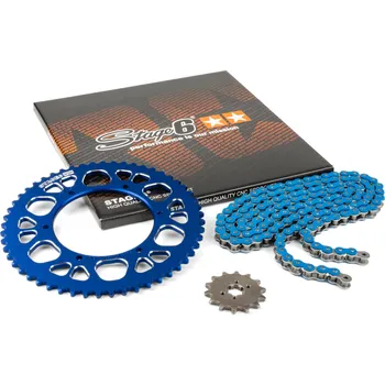 Řetězová sada 13x53 - 420 Stage6 alu CNC modrá Aprilia SX 50