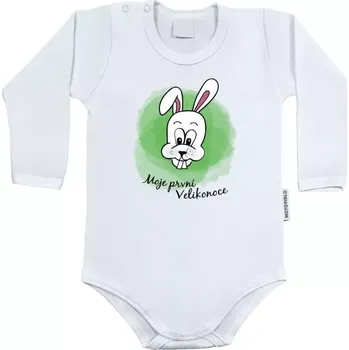 Kojenecký body Dětské body s dlouhým rukávem Moje první Velikonoce - zajíček