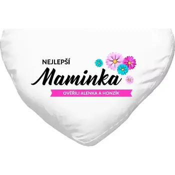Polštář Polštář srdce 40x35 cm Nejlepší maminka se jmény dětí