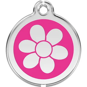 psí známka Známka Red Dingo Květina tmavě růžová