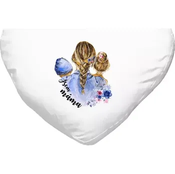 Polštář Polštář srdce 40x35 cm Jsem máma - chlapeček a holka