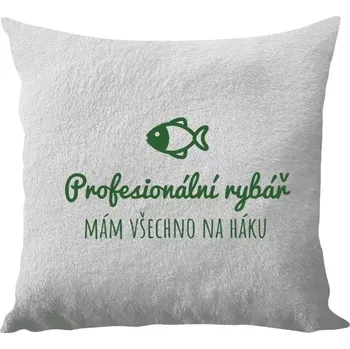 Polštář Polštář bílý 40x40 cm - dlouhý chlup Profesionální rybář