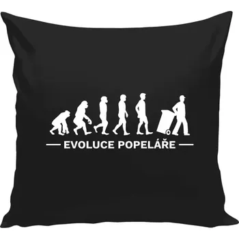Polštář Polštář černý 40x40 cm Evoluce - popelář