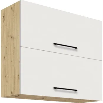 Kuchyňská skříňka Fadome Horní vysoká výklopní kuchyňská skříňka Infinity 48G-80 Barevné provedení: Infinity - gray mat, artisan, Zvolte kování: Basic GTV, Zvolte korpus: Dub artisan