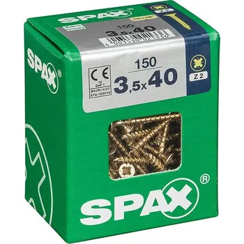 Vrut Spax Yellox Univerzální vrut, ø 3,5 × 40 mm, drážka: PZ 2, 150 ks 4081020350407