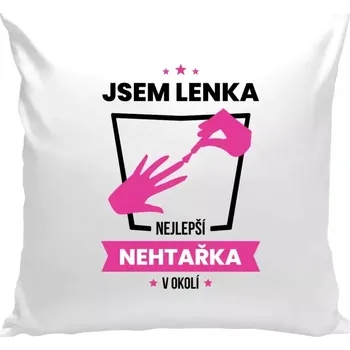 Polštář Polštář bílý 40x40 cm Nejlepší v okolí - nehtařka