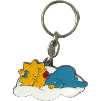 Přívěsek na klíče Simpsonovi Maggie na obláčku kovový včetně kroužku na klíče