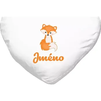 Polštář Polštář srdce 40x35 cm Lištička se jménem