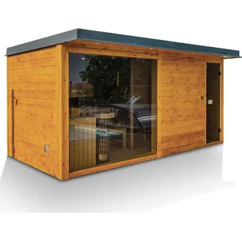 Sauna Luxusní venkovní sauna s odpočívárnou Pinea Maxi – plná výbava