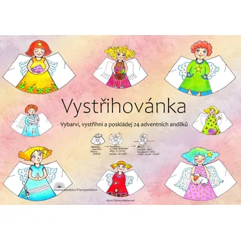 Vánoční dekorace Adventní andělské vystřihovánky