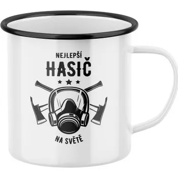 Plecháček s potiskem Nejlepší hasič na světě – maska