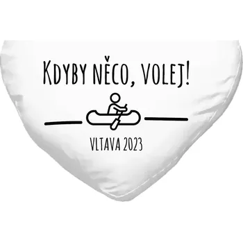Polštář Polštář srdce 40x35 cm Kdyby něco, volej