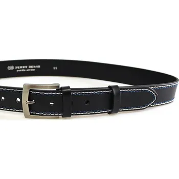 Opasek PENNY BELTS Kožený opasek 25-2-B-M černý - 85 cm