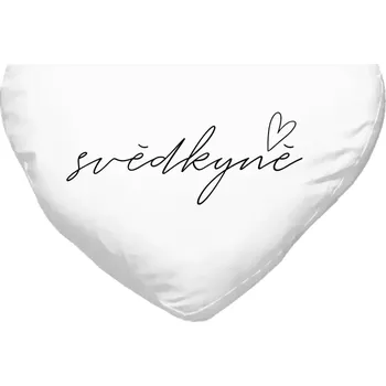 Polštář Polštář srdce 40x35 cm Svědkyně - tenký nápis