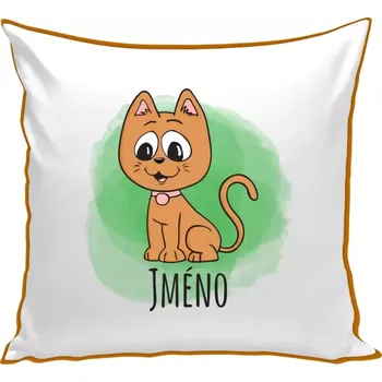 Polštář Polštář barevný 32x32 cm Kočička