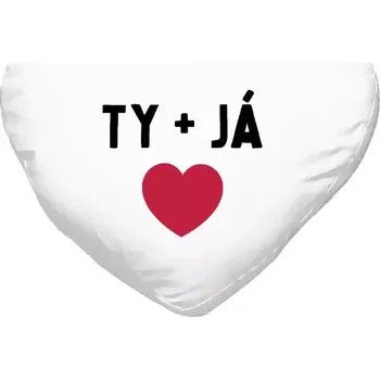 Polštář Polštář srdce 40x35 cm TY + JÁ