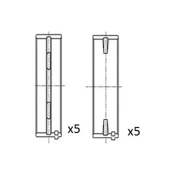 Kliková hřídel Hlavní ložiska klikového hřídele FAI AutoParts BM1026-STD