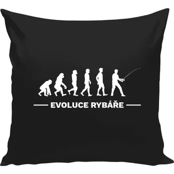Polštář Polštář černý 40x40 cm Evoluce - rybář