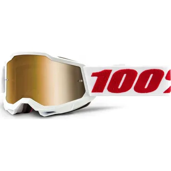 Motocyklové brýle 100% MX brýle ACCURI 2 dětské brýle Denver, True zlaté plexi