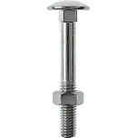 Profi Depot Vratový šroub s maticí, půlkulatá hlava, M8 × 140 mm, ocel, 50 ks 4024506267343