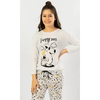 Chlapecké pyžamo Dětské pyžamo Vienetta Secret Sunny days světle šedá 9 - 10