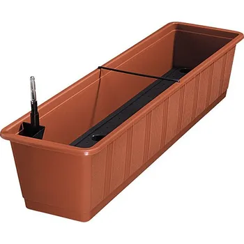 Truhlík Geli Aqua Green Plus Samozavlažovací truhlík, plast, terakota, 80 × 20 × 17 cm 83708006