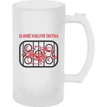 Sklenice Hokejový půllitr - Hlavně kvalitní taktika - matný