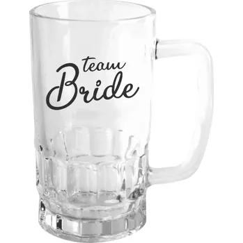 Sklenice Půllitr Team bride - nápis