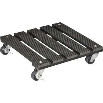 Stojan na květiny Gardol Pojízdný podstavec pod květináč, 29 × 29 cm, WPC, antracit, 80 kg 20952001