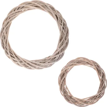 Autronic Věnec z proutí (vrba), barva šedivá, cena za sadu 2ks OC3914 GREY