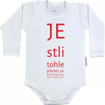 Kojenecký body Dětské body s dlouhým rukávem Jestli tohle přečteš