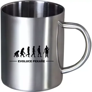 Nerezový hrnek Evoluce - pekař