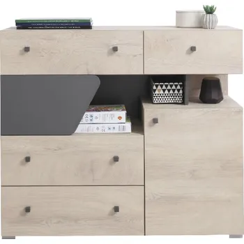Komoda Meblar Dětská komoda Delta DL11, dub/antracit