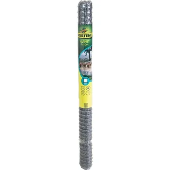 Pletivo Nortene Čtvercové chovatelské pletivo Avinet 36, 1 × 10 m, oko: 24 × 27 mm, plast, stříbrnošedé 174640