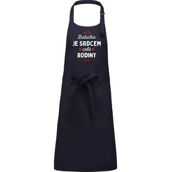 Kuchyňská zástěra Zástěra Kariban Classic Babička je srdcem celé rodiny