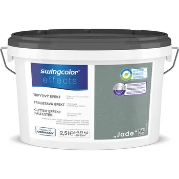 barva na zeď Swingcolor Barva s efektem třpytivým, jade, matná, 2,5 l 6196.T02,5.6540