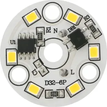 Žárovka LED modul kulatý 3W, ⌀32mm, 220-240V AC Studená bílá (6000-6500K)