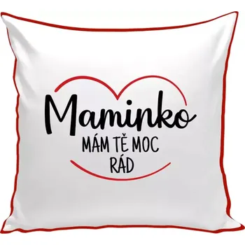 Polštář Polštář barevný 32x32 cm Maminko, mám tě moc rád