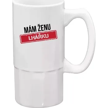 Sklenice Půllitr pro páry - Mám ženu lhářku - 500 ml