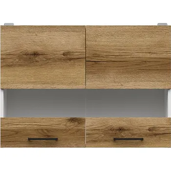 Kuchyňská skříňka BRW Junona Line horní skříňka G2W/80/57, bílá/dub delano světlý