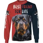 Mikina s potiskem pes nejlepší přítel Rottweiler Velikost: 7XL, Barva (Varianta): Mikina