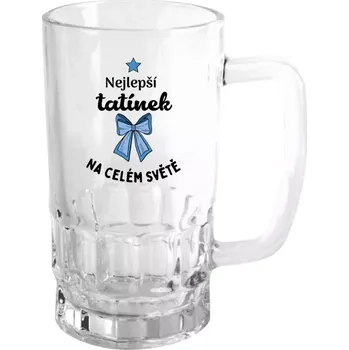 Sklenice Půllitr pro tatínka - Nejlepší tatínek na celém světě - čirý