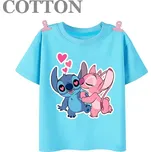 Lilo & Stitch Dětské modré triko s potiskem na motivy oblíbené pohádky "Lilo a Stitch" Barva: modrá 2023100803, Velikost: 110