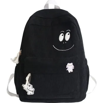 Městský batoh Manšestrový batoh se smile Barva: Černá, Velikost: L31cmW11cmH39cm