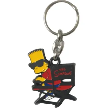 Přívěsek na klíče Simpsonovi Bart režisér kovový včetně kroužku na klíče