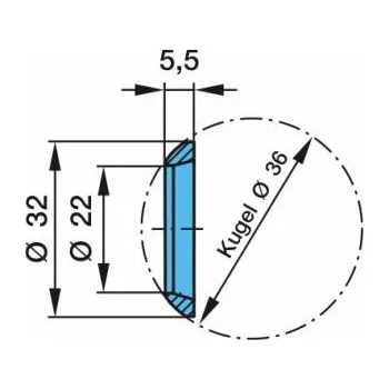 Matice Podložka 22,5x32x5,5 disku kola BPW 7482