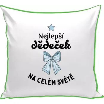 Polštář Polštář barevný 32x32 cm Nejlepší dědeček na celém světě