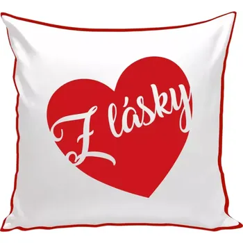 Polštář Polštář barevný 32x32 cm Z lásky