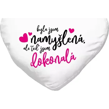 Polštář Polštář srdce 40x35 cm Byla jsem namyšlená
