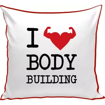 Polštář Polštář barevný 32x32 cm I love bodybuilding